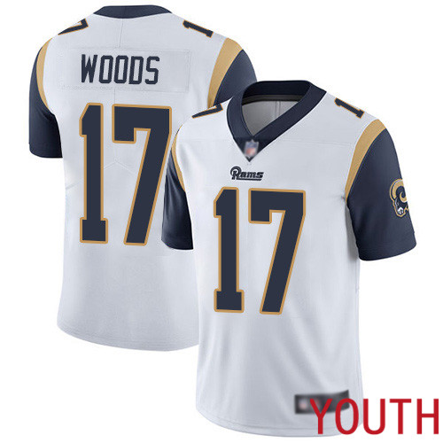 Los Angeles Rams Limited White Youth Robert Woods Road Jersey NFL Football #17 Vapor Untouchable